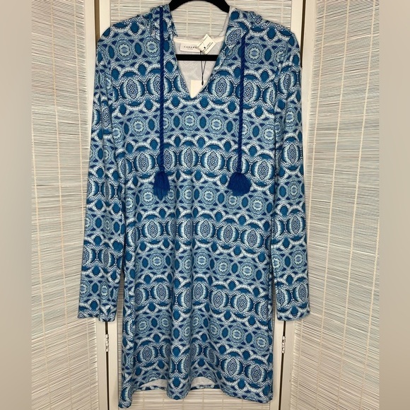 Cabana Life Road Map Hooded Coverup - Picture 1 of 8